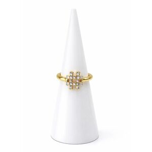 T+J Designs Sparkling Hashtag Ring – Gold Tone Crystal Rhinestone (Size 7) *NEW*